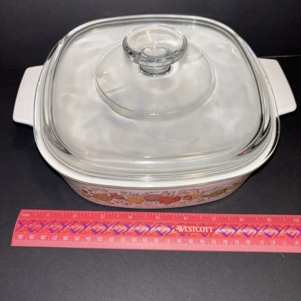 Corning Ware Spice of Life La Marjolaine Casserole A-2-B 2 LITER Pyrex Lid A9C